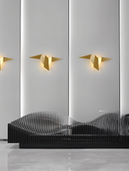 OriTori Wall Lamp - Geometric Origami Bird Wall Lamp - Japanese Style Wall Light Design