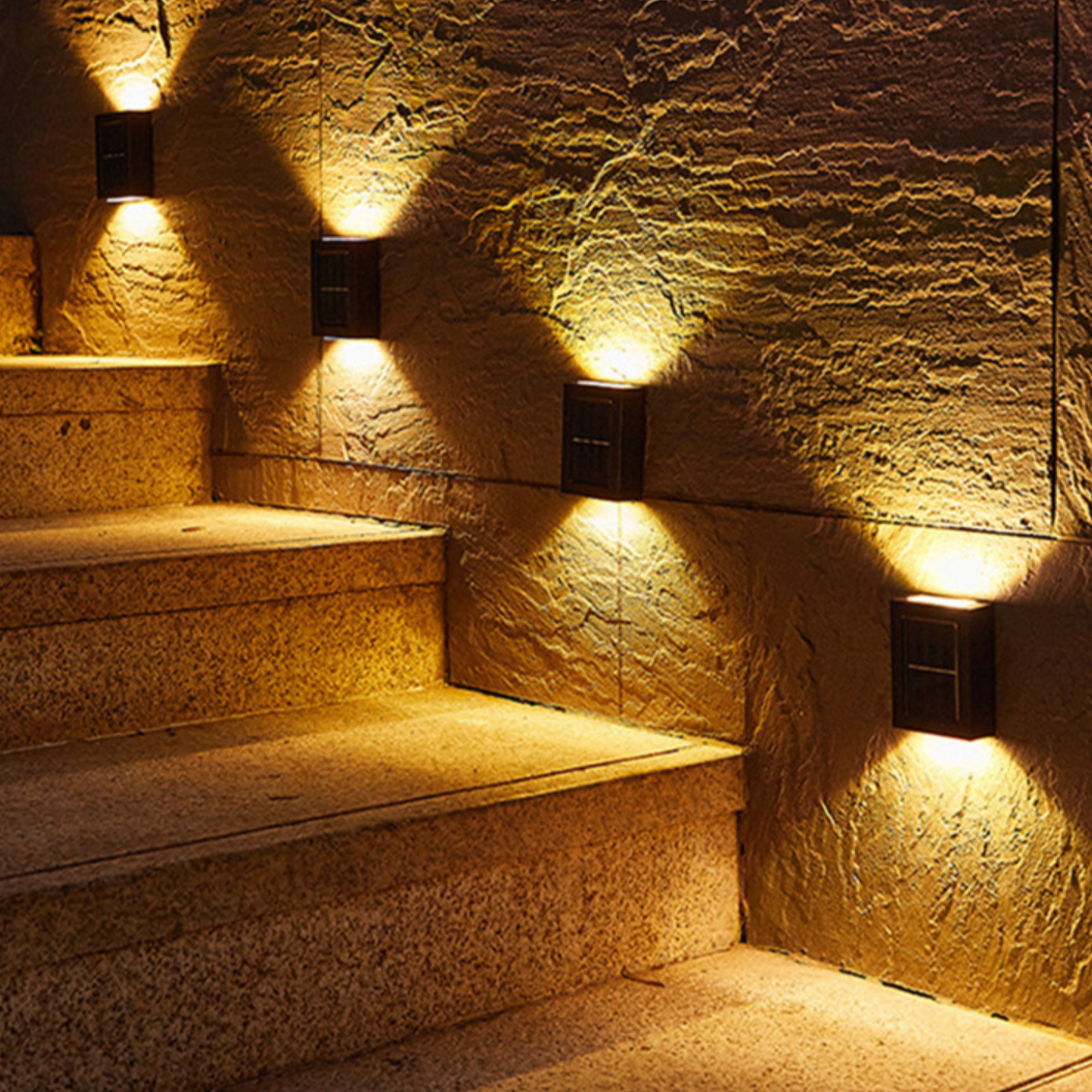 Wireless LED Solar Wall Lamps Deluxe | Efficient and cost-saving outdoor lighting