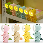 Cute dinosaur LED table lamps adjustable animal figures night lights for kids