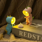 Cute dinosaur LED table lamps adjustable animal figures night lights for kids