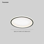 LunaNova - Modern LED ceiling light metal/acrylic for living and bedrooms, Madigas black/white design