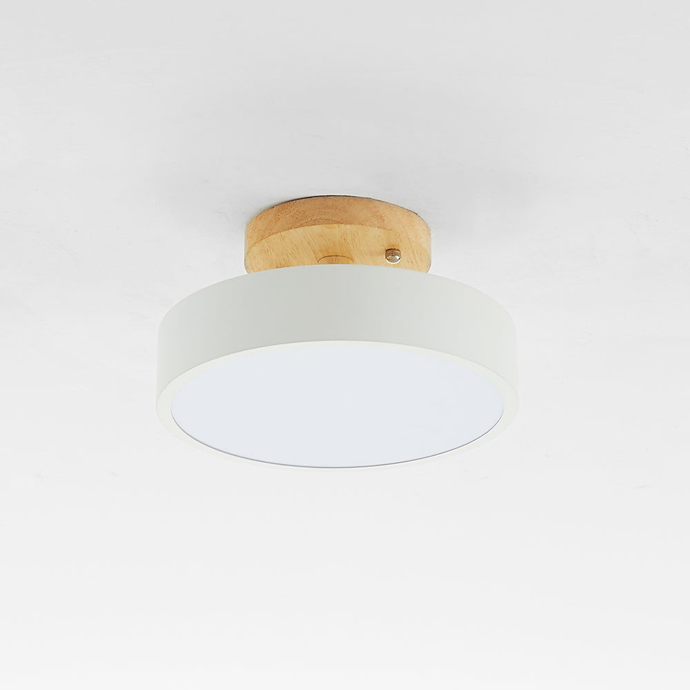 Stylish LED ceiling lamp made of wood and acrylic for bedroom, dining room, and living room