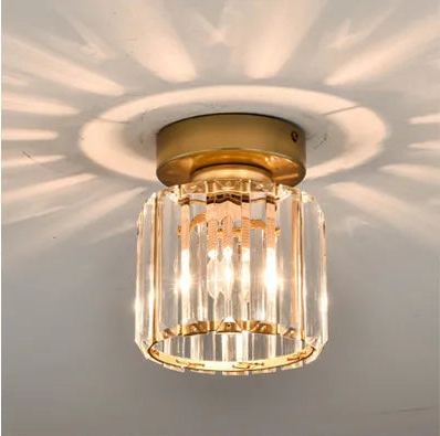 Crystal ceiling light – Luxurious lampshade made of crystal for hallway and living room