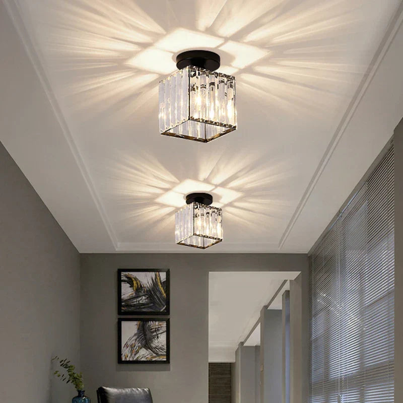 Crystal ceiling light – Luxurious lampshade made of crystal for hallway and living room
