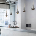 Modern silver pendant light – Stylish lighting for dining room or kitchen