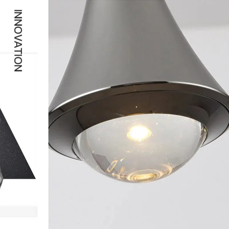 Modern silver pendant light – Stylish lighting for dining room or kitchen