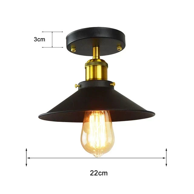 vintage ceiling lamp in industrial design – retro lighting for living room & hallway
