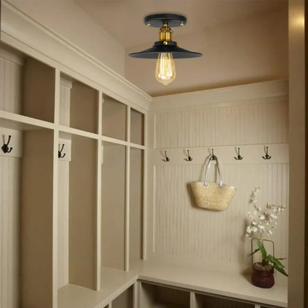 vintage ceiling lamp in industrial design – retro lighting for living room & hallway