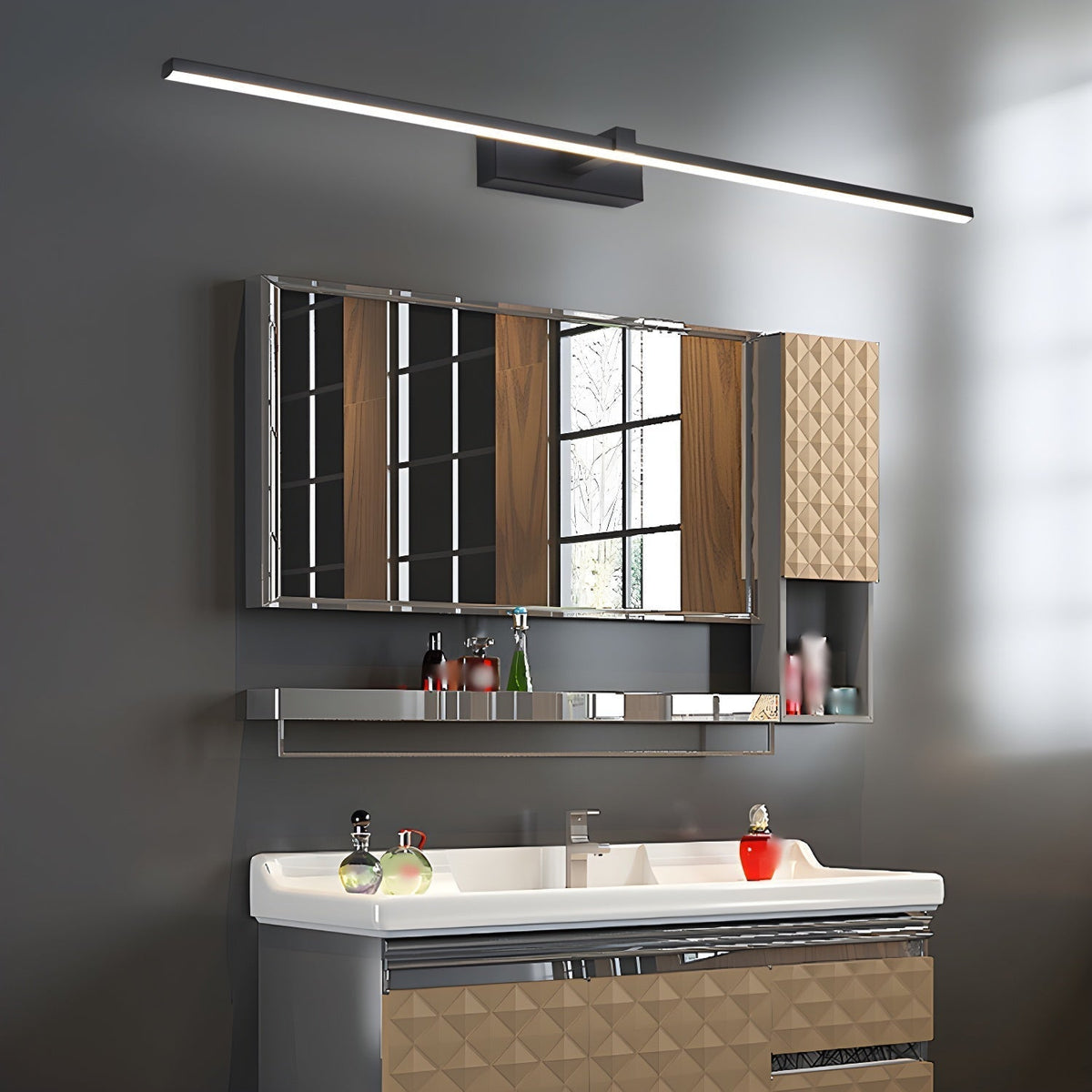 Metal Linear Mirror Lamp bracket Wall Light | Madigas
