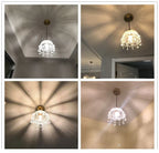Minimalist Retro Crystal Glass Pendant Lamp Home Light