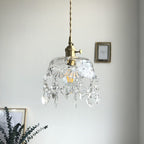 Minimalist Retro Crystal Glass Pendant Lamp Home Light
