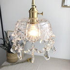 Minimalist Retro Crystal Glass Pendant Lamp Home Light