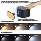 360° cordless rechargeable wall lamp | Versatile LED lighting solution