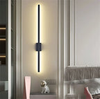 Industrial Minimalist Long LED Iron Wall Lamps for Contemporary Living Room Decoration and Stylish Lighting