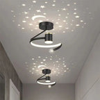 LED ceiling light with starry sky – Modern chandelier design for children’s room and living room