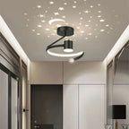 LED ceiling light with starry sky – Modern chandelier design for children’s room and living room