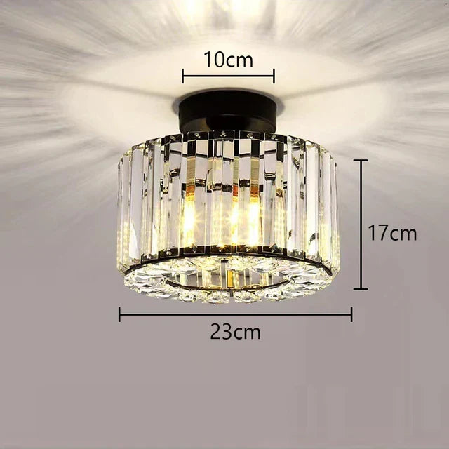 Elegant Crystal Ceiling Light – Luxurious Lighting for Living Room and Hallway