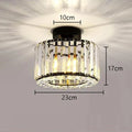 Luxury Crystal Ceiling Lamp - Modern Shine for Living Room, Bedroom & Hallway