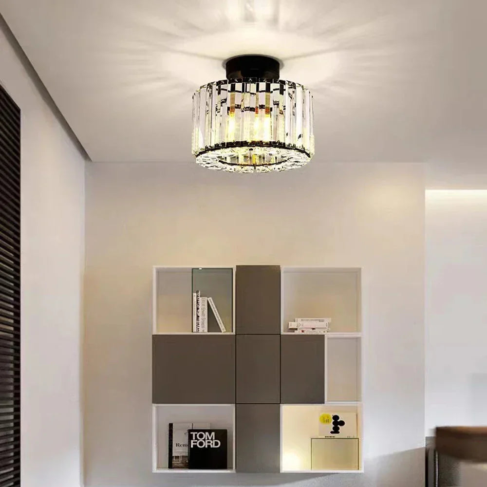 Elegant Crystal Ceiling Light – Luxurious Lighting for Living Room and Hallway