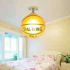 LED ceiling light in ball design - children's room lamp with glass ball