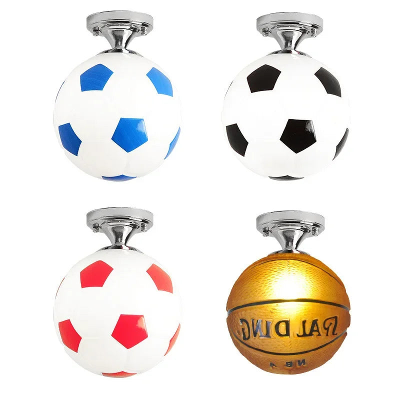 LED ceiling light in ball design - children's room lamp with glass ball