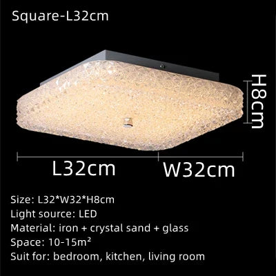 Elegant LED Chandelier – Modern Ceiling Light with Crystal for Living Room and Bedroom