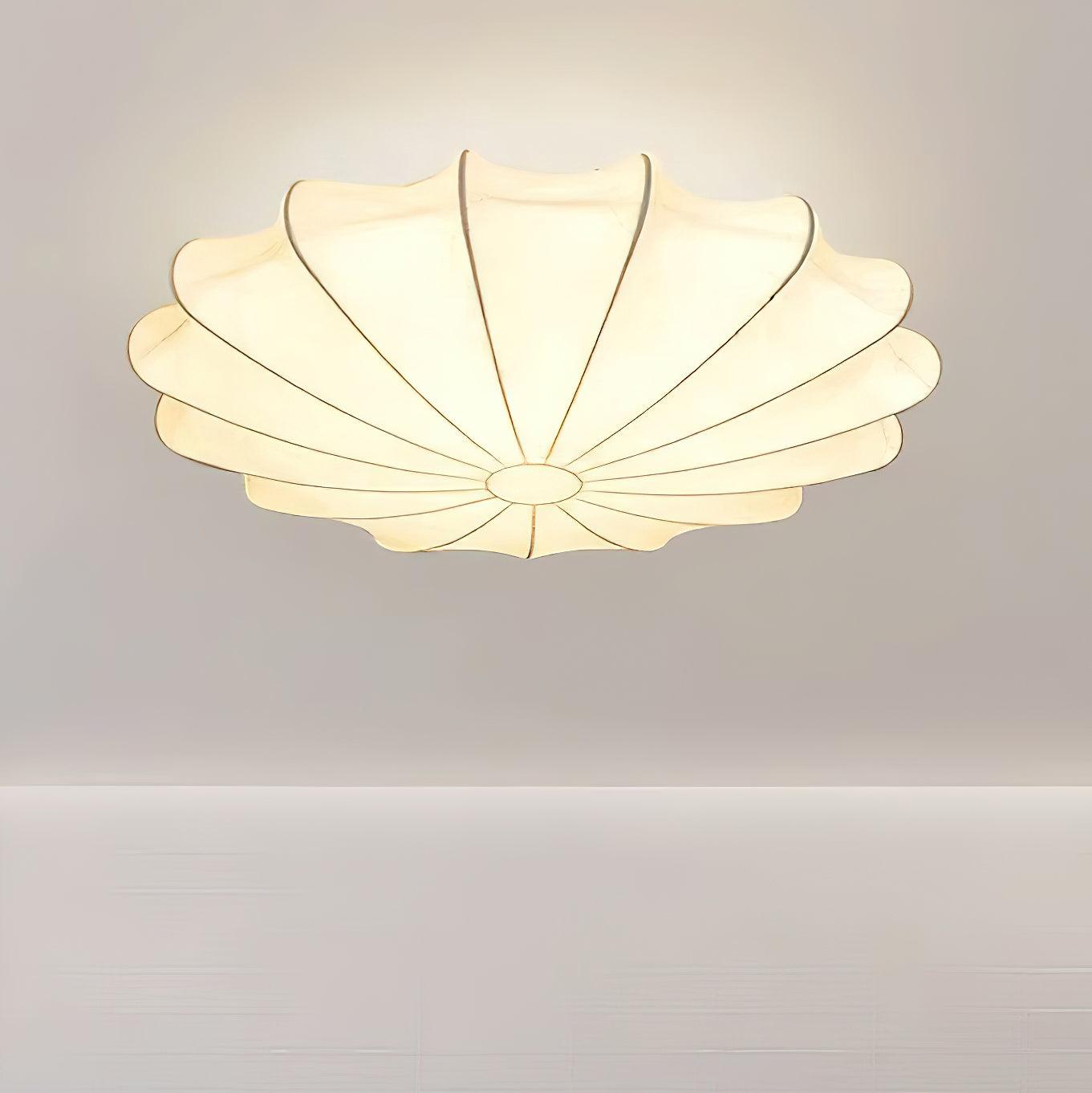 Bowl-shaped fabric ceiling lamp Elegant design