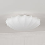 Bowl-shaped fabric ceiling lamp Elegant design