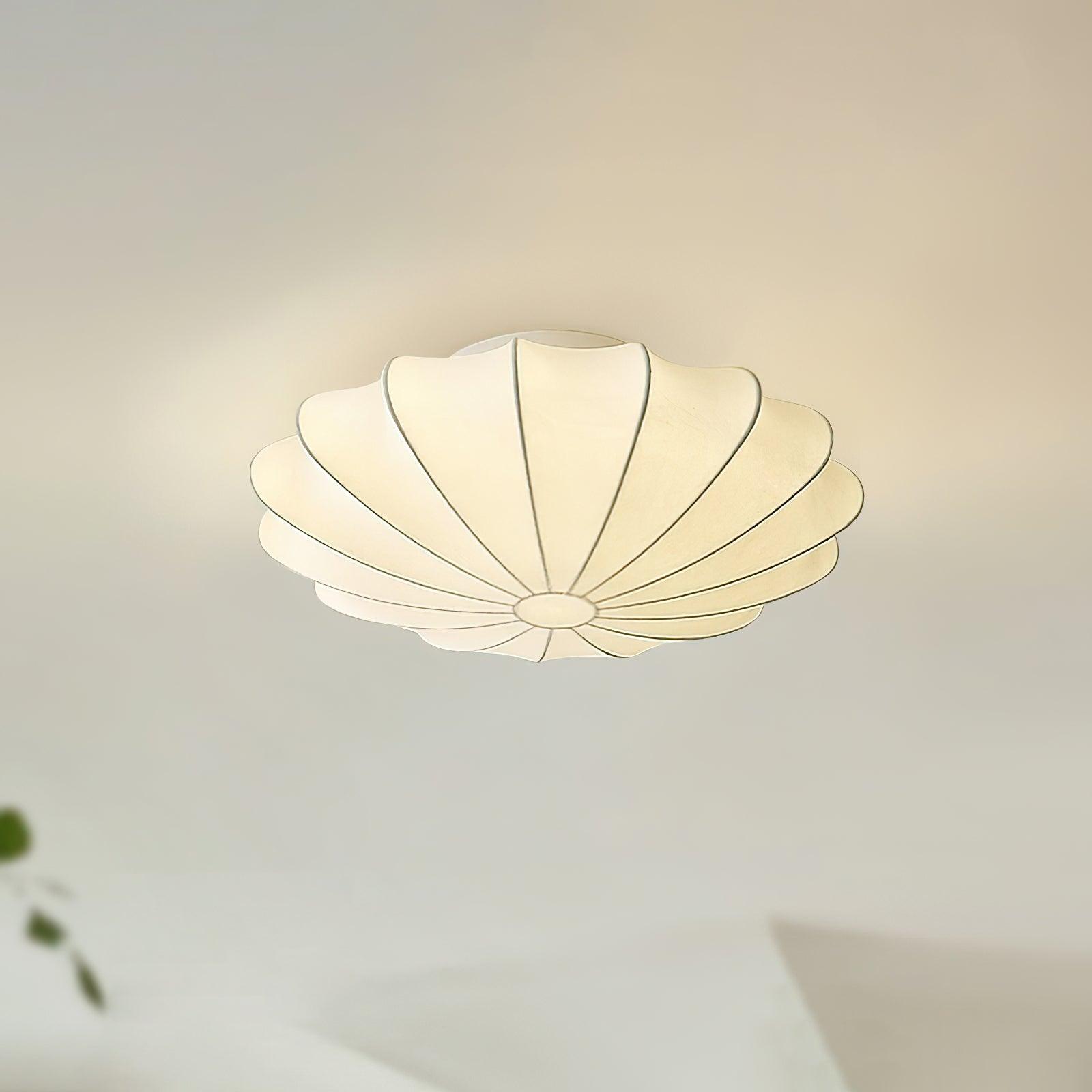 Bowl-shaped fabric ceiling lamp Elegant design