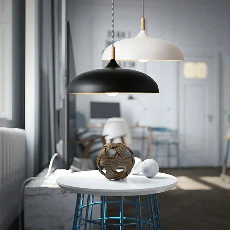 Modern ceiling lamp oak wood | Scandinavian pendant light for the living room