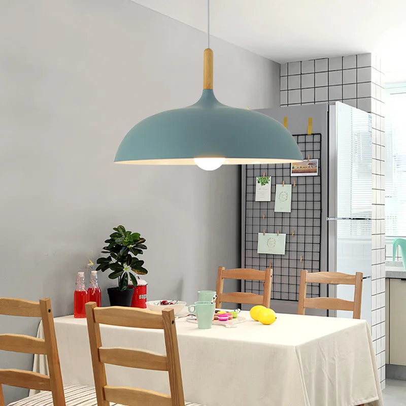 Oak wood ceiling lamp in Nordic design – LED wood ceiling light