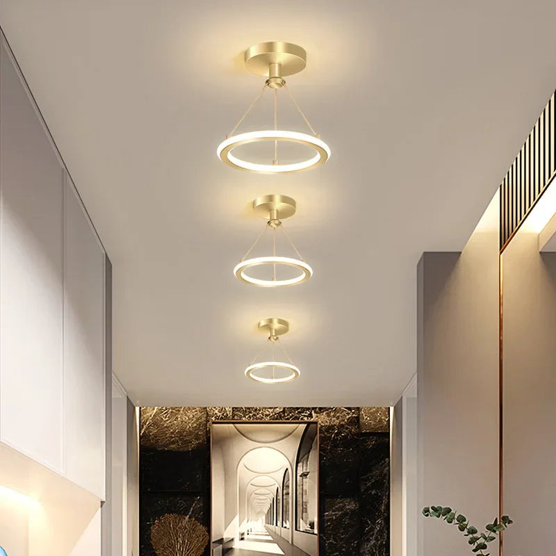Modern LED ceiling lamp for hallway and entrance area, minimalist lighting