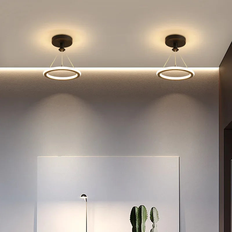 Modern LED ceiling lamp for hallway and entrance area, minimalist lighting