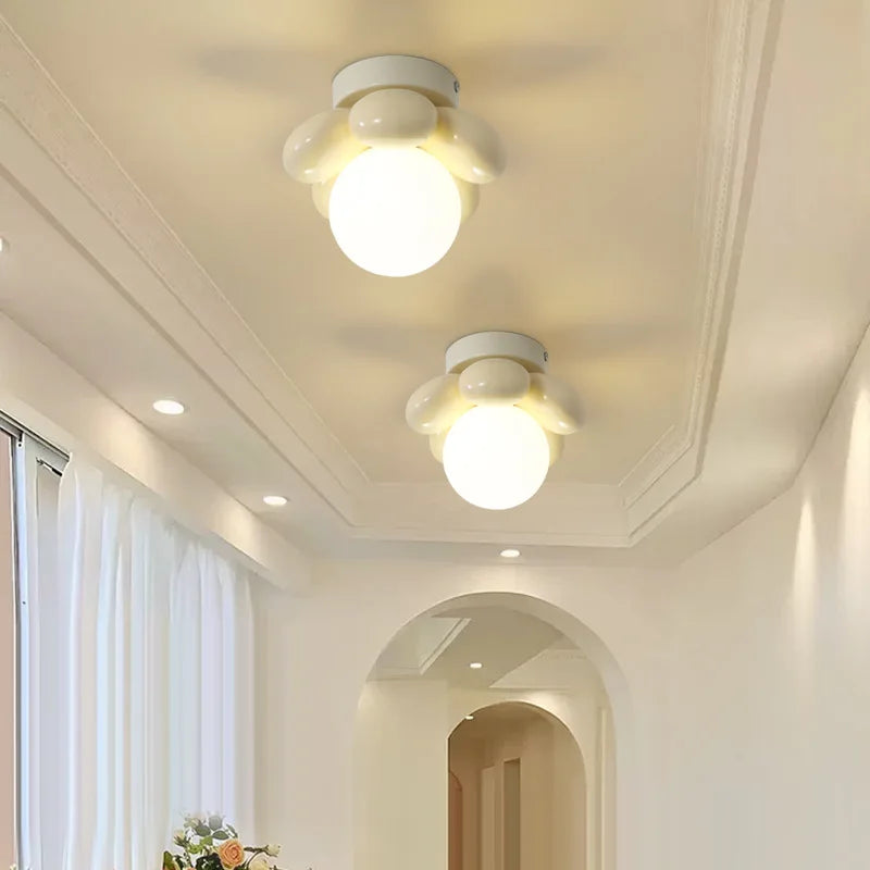 Scandinavian Flower Glass Ceiling Lamp