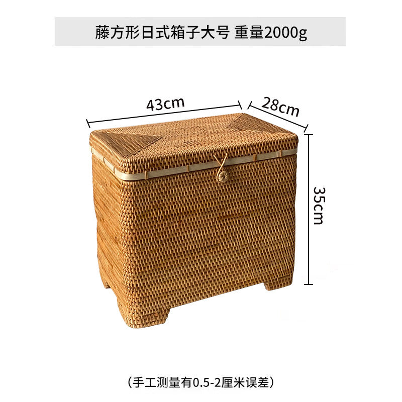 Stylish Storage Box Made of Woven Natural Material