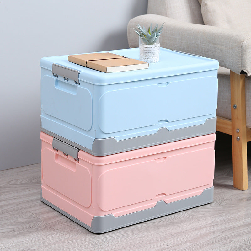 Multifunctional Storage Box with Roll-Up Lid