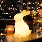 Modern creative rabbit PE LED table lamp for the bedroom