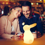 Modern creative rabbit PE LED table lamp for the bedroom