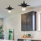 Modern star-shaped ceiling lamp