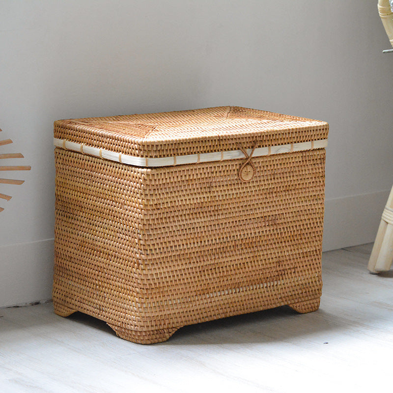 Stylish Storage Box Made of Woven Natural Material