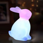Modern creative rabbit PE LED table lamp for the bedroom