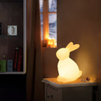 Modern creative rabbit PE LED table lamp for the bedroom