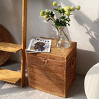 Stylish Storage Box Made of Woven Natural Material