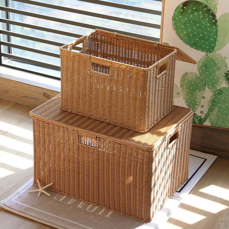Multifunctional Storage Box Made of Natural Willow Bark