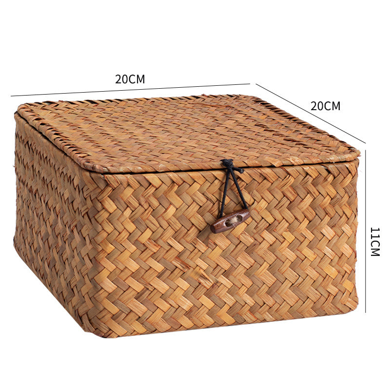 Handwoven Storage Box with Lid