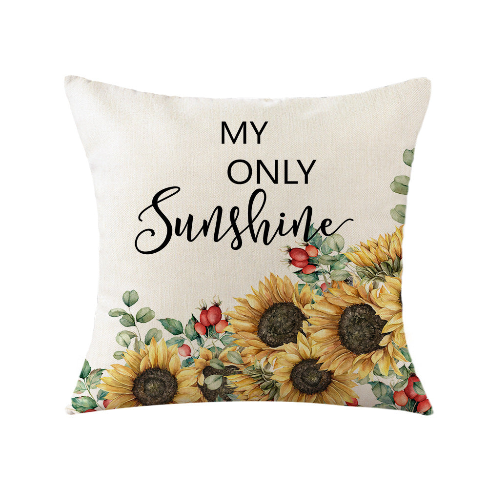 Cushion Cover with Sunflower Pattern Madigas