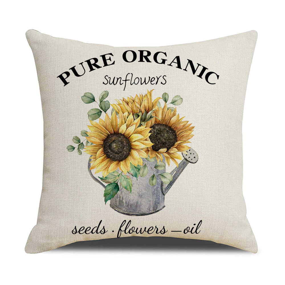 Cushion Cover with Sunflower Pattern Madigas