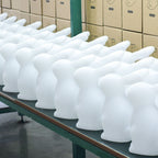 Modern creative rabbit PE LED table lamp for the bedroom