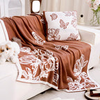 Decorative Throw Blanket with Floral Design Madigas