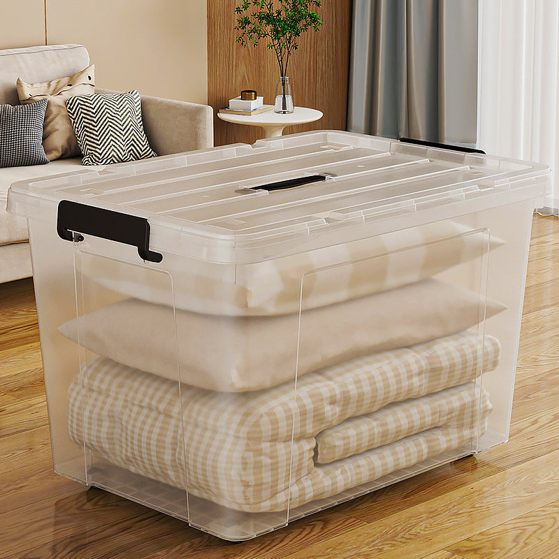 Storage box with wheels